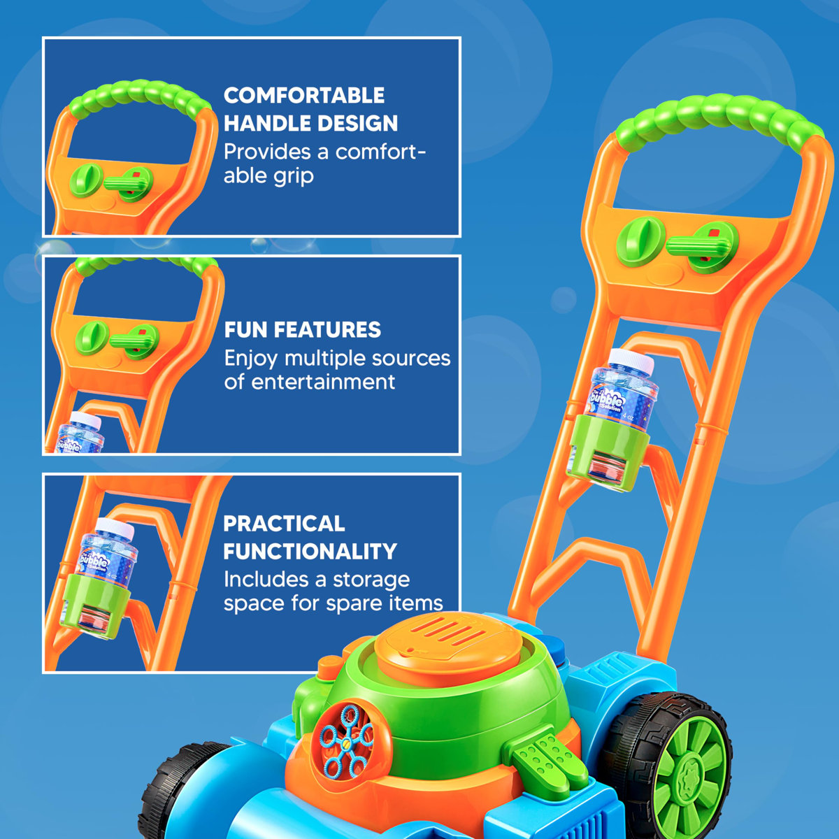 Bubble Lawn Mower Kids Bubble Machine (Set of 15)