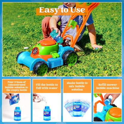 Bubble Lawn Mower Kids Bubble Machine (Set of 15)