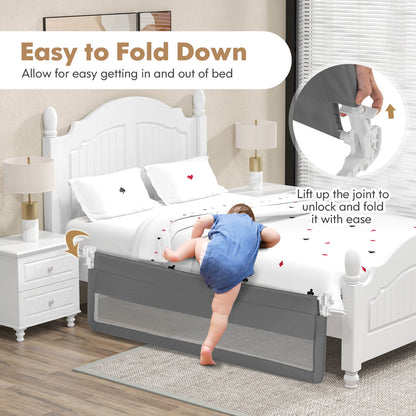 Crib Side Rails Create a seamless and secure area for your kid with this 71" long bed rail!
