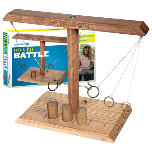 Triumph Hook & Ring Battle Game – Head-to-Head Fast-Paced Ring Toss Challenge with Built-In Scoring Ladder