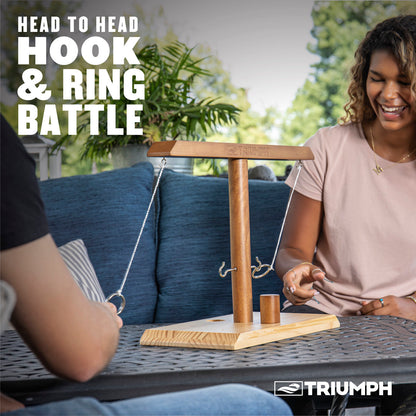 Triumph Hook & Ring Battle Game – Head-to-Head Fast-Paced Ring Toss Challenge with Built-In Scoring Ladder