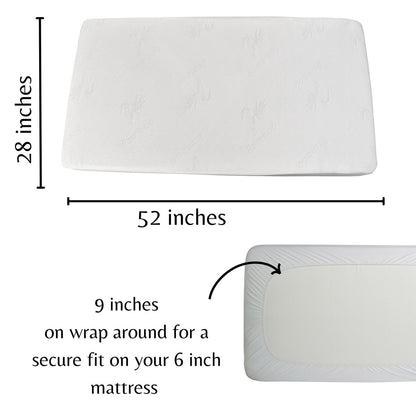 Waterproof Bamboo Rayon Crib Mattress Pad 2 pack Aishi (Set of 2)